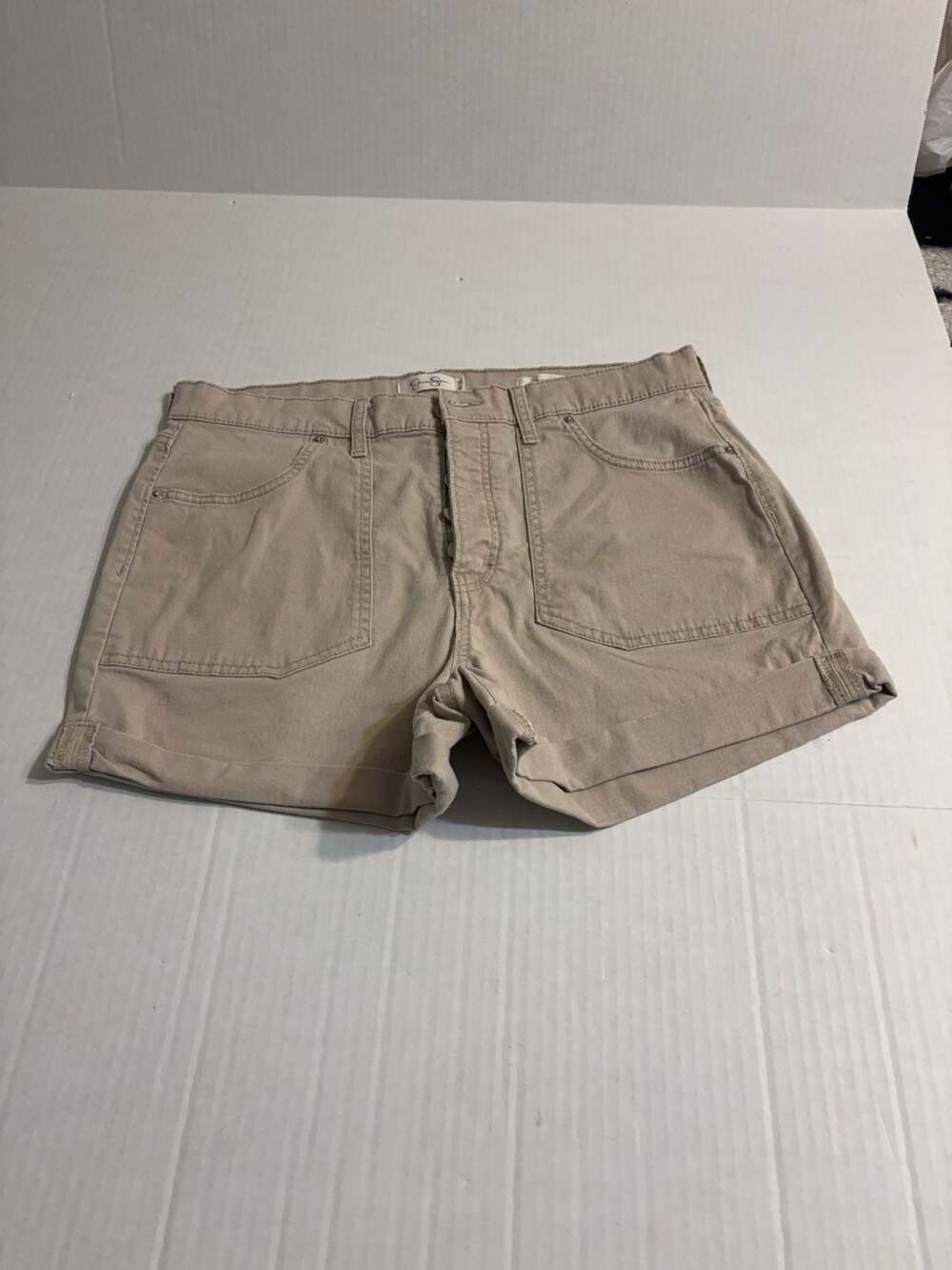 Jessica Simpson High Waist Short Khaki Tan Size 12/31